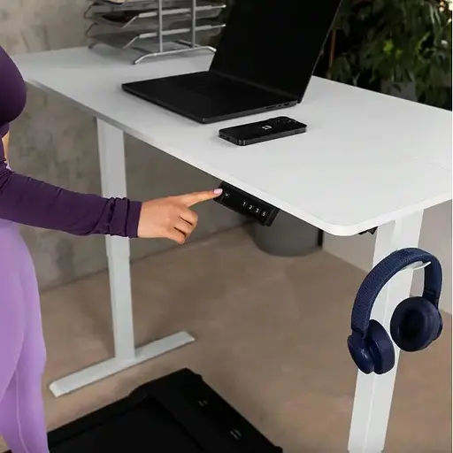 Компьютерный стол с регулируемой высотой Di Volio Amone белый - фото 2