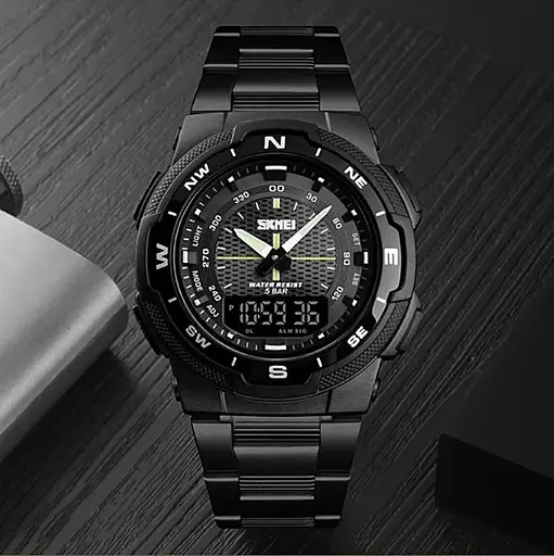 Чоловічий годинник Skmei 1370 Marshal Чорні - фото 3