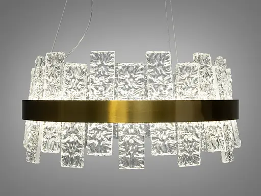 Інноваційна кришталева світлодіодна люстра в спальню, 55 ват, бронза - фото 2