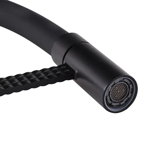 Смеситель для кухни Mixxus Premium Oliwer 017 Black с гибким изливом MI6966 Черный матовый - фото 4