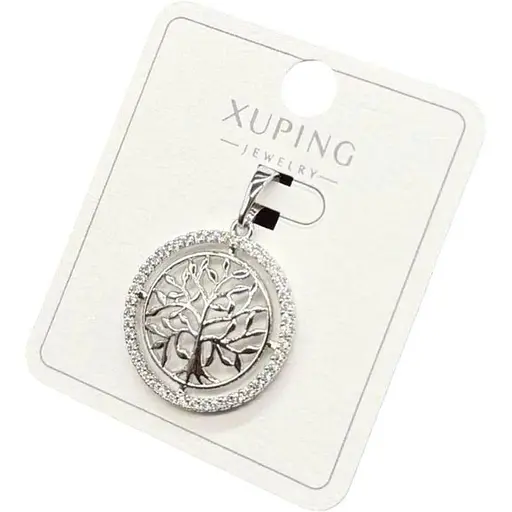 Кулон жіночий Xuping Дерево в кільці із медичного золота гіпоалергенний - фото 1