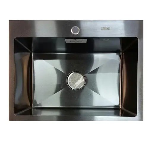 Мойка кухонная Kraft Handmade HS6045-B + корзина 600х450х230х3 мм Черный 30412 - фото 1