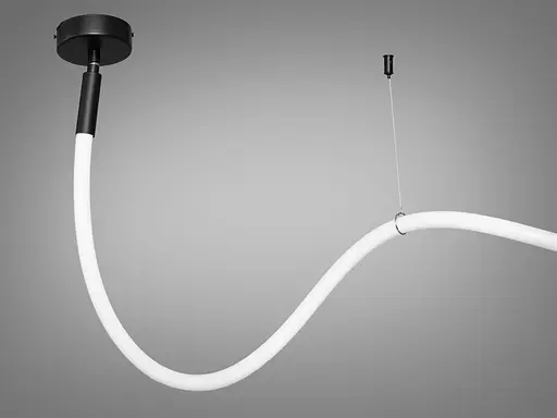 Трендовая светодиодная люстра Romin шланг мощностью 22 Вт черный - фото 3