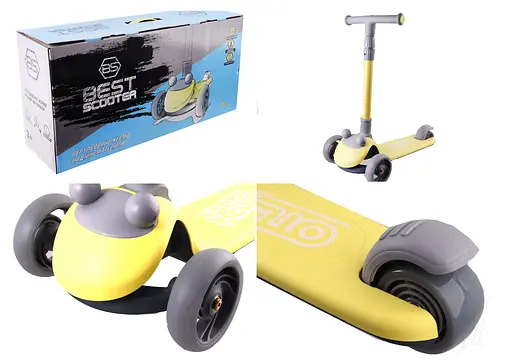 Самокат трехколесный Best Scooter, желтый, D-0449 - фото 2