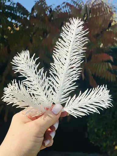 Штучна хвоя Hvoya гілочки ялинки для рукоділля білий 600 шт. - фото 4