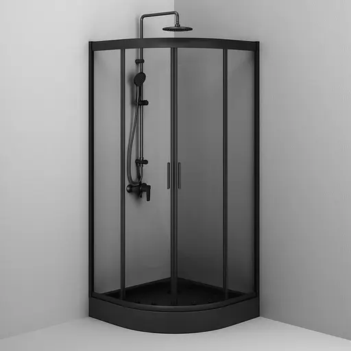 Душевая кабина AM.PM Gem 1/4 Round W90UG-401-9090-BT - фото 3