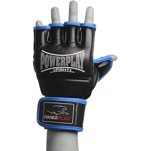 Перчатки для MMA PowerPlay 3058 Black/Blue - XL - фото 4