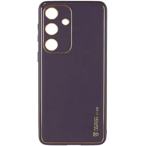 Шкіряний чохол Epik Xshield для Samsung Galaxy S24 Фіолетовий / Dark Purple
