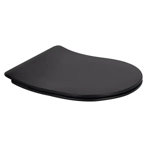 Унитаз подвесной Qtap Taurus безободковый с сиденьем Soft-close QT2433084EUQMB, Черный матовый - фото 10