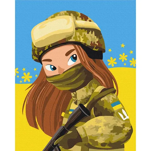 Картина за номерами Дівчата з ЗСУ Матюшко Наталія Brushme 40x50 см кольорова 000277436