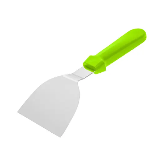 Шпатель скребок лопатка для теста из нержавеющей стали с пластиковой ручкой 25 см, Kitchen Master Салатовый 85286 - фото 3