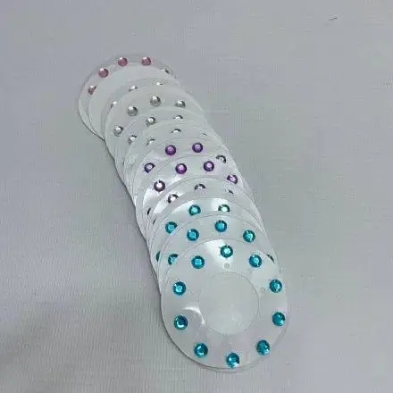 Детские украшения для волос 12 пластин с камешками 4 цвета устройство для фиксации инструкция в коробке 811-42 B - фото 3