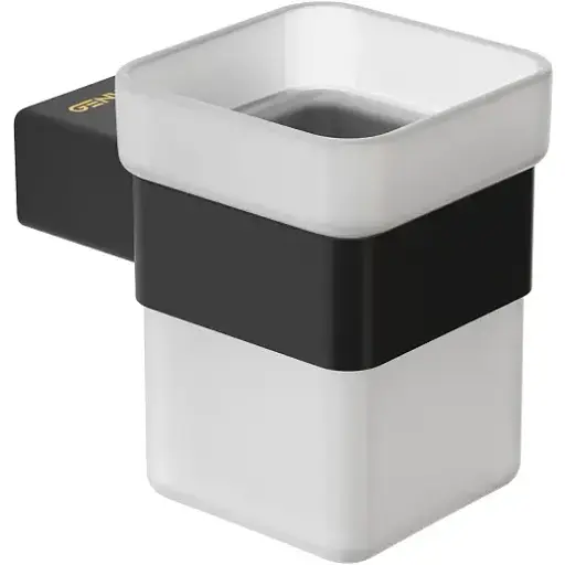 Стакан для зубних щіток Genwec Pompei GW05 56 04 03 чорний матовий - фото 1