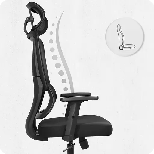 Крісло офісне Cabro C506 Black тканина - фото 7