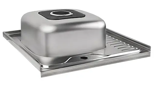 Кухонная мойка Brinex 6060-L 0.6 мм, накладная BRIN6060LSAT06 - фото 4