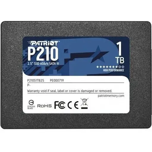 Накопитель SSD 1Tb PATRIOT P210 2.5" SATA3 - фото 1