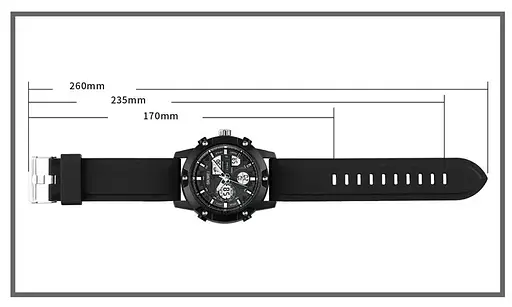 Наручний годинник чоловічий Skmei 1757 Black White, 1757BKWT (18426) - фото 8