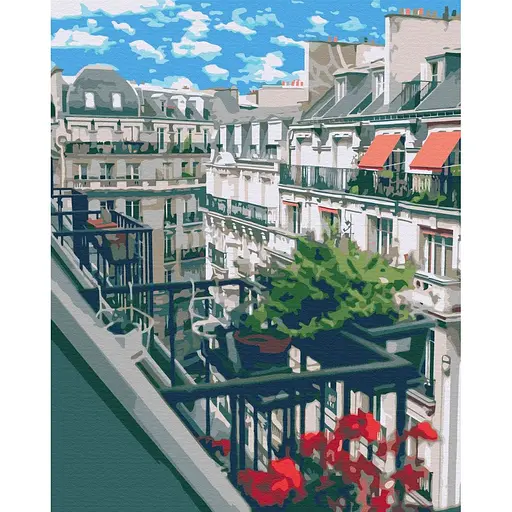Картина за номерами Французький балкон Brushme 40x50 см кольорова 000221514