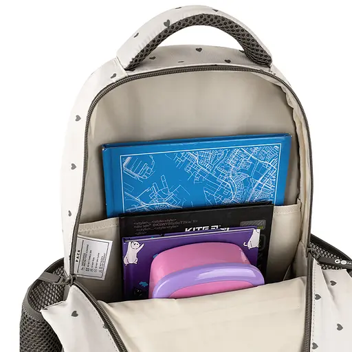 Рюкзак GoPack Education 182M Beige Polka Dots Бежевий (GO26-182M-3) - фото 13