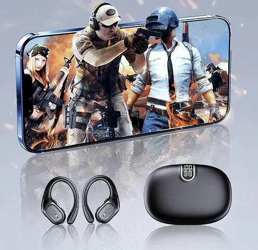Спортивні Bluetooth навушники TWS BX28 із зарядним кейсом і активним шумозаглушенням Чорний - фото 6