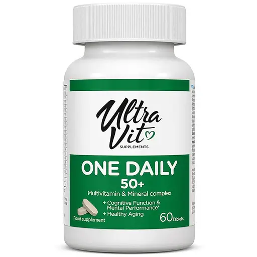 Щоденний комплекс VPLab UltraVit One Daily 50+, 60 таблеток для людей 50+ - Термін 01.26 - фото 1