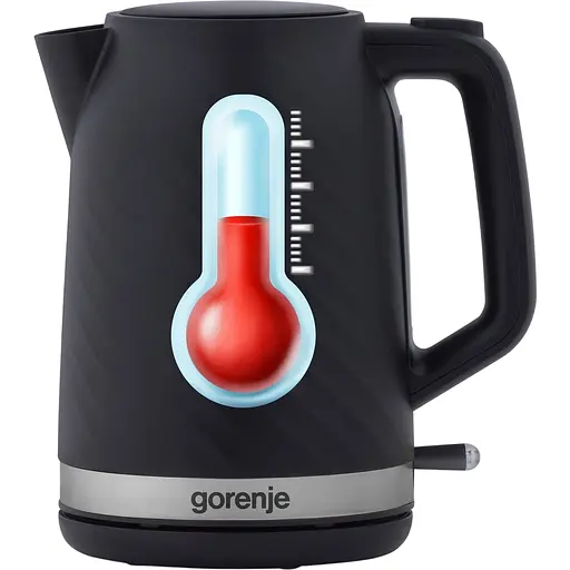 Электрочайник Gorenje 1.7 л. Strix контроль черный матовый - фото 8