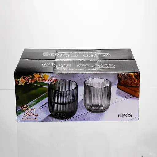 Набір склянок 6 штук 250 мл для лимонадів соку води коктейлів склянки скляні для напоїв Yiwu HP-19-207 - фото 4