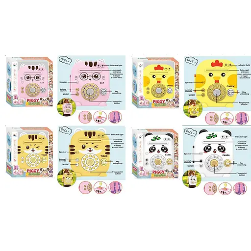 Банковский терминал Labubu, 21x19x10 см, сейф, звук, свет, YY-47M-F-G-H - фото 2