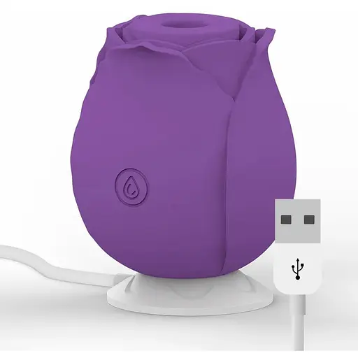 Вакуумний стимулятор для клітора Rose Air Wave фіолетовий Mia - фото 5