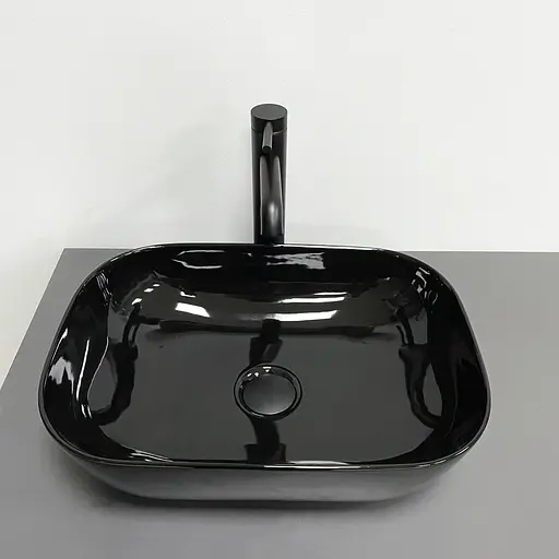 Умивальник VBI Ravenna black glossy накладний VBI-011227, Чорний - фото 4
