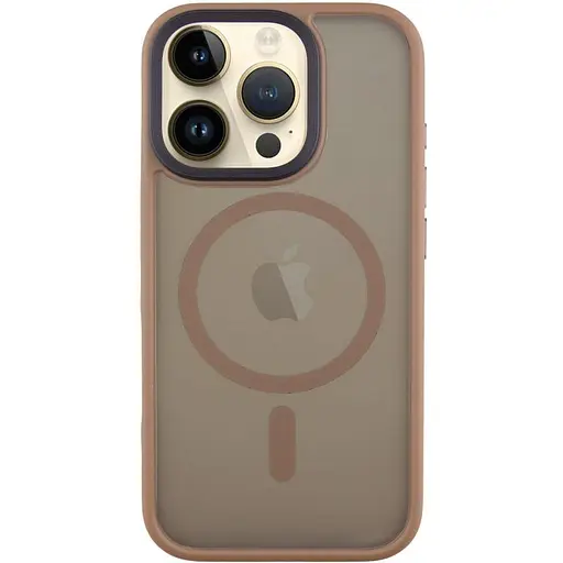 Чехол Epik TPU+PC Metal Buttons with MagSafe для Apple iPhone 16 Pro 6.3 Золотой