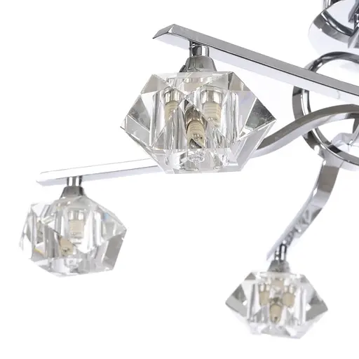 Люстра потолочная Brille галогенная G9 40W CH (BR-372C/6) - фото 3