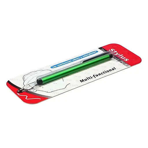 Стилус ємнісний, з пластиковою ручкою, алюмінієвий, зелений - фото 2