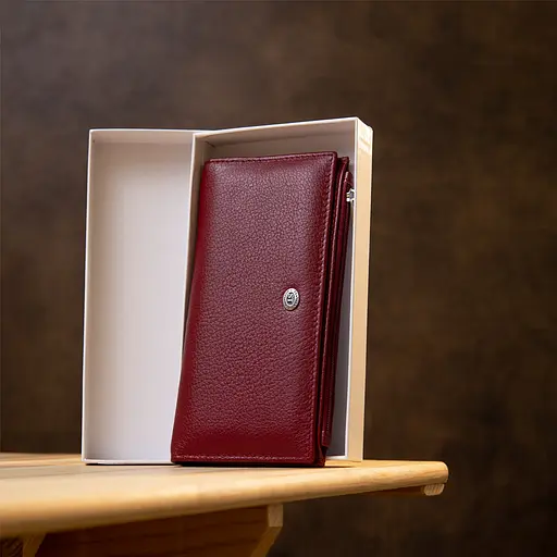 Жіночий шкіряний гаманець ST Leather 19х9.5х1.5 см acs0018192 - фото 9