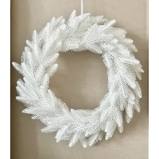 Вінок хвойний різдвяний Hvoya Classic литий білий 40 см