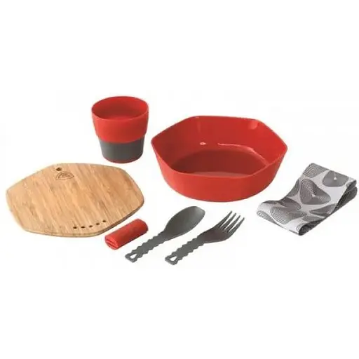 Набор пластиковой посуды Robens Leaf Meal Kit Fire (1046-690276)