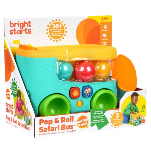 Музыкальная игрушка Bright Starts Pop & Roll Safari Bus (16827) - фото 10