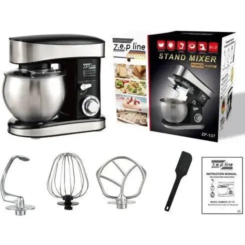 Кухонная машина комбайн Zepline ZP-137 Черный 3500 Вт - фото 8