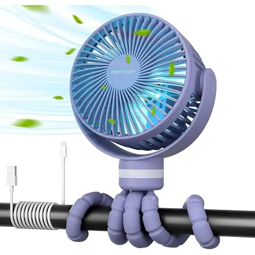 Портативный вентилятор для детской коляски Momcozy 8000mAh 27 часов работы от аккумулятора, съемный 4 скорости