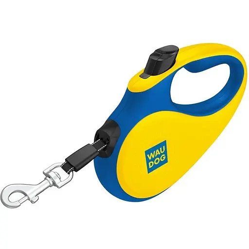 Повідець-рулетка для собак Waudog R-leash, малюнок "Colors of freedom", L, до 50 кг, 5 м, світловідбивна стрічка - фото 3