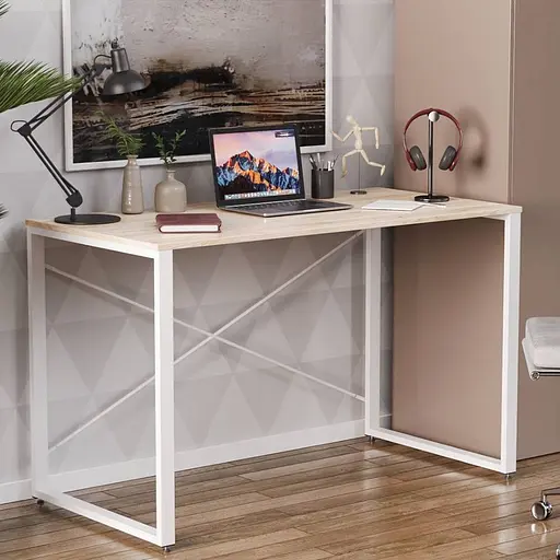 Письменный стол Ferrum-decor Серии Коннект 75x120x60 белый ДСП Дуб Сан-Марино 16мм (FRD-104208)