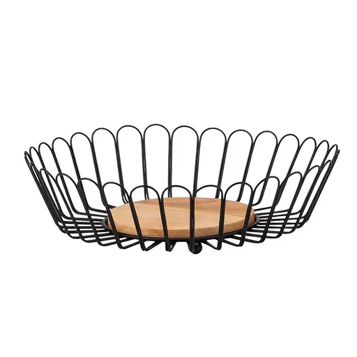 Фруктовница Elisey Дары Солнца металлическая черная 28х8 см (9203-002) - фото 2