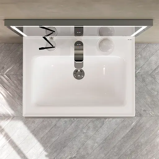 Тумба з умивальником AM.PM X-Joy S підлогова 65 см 2 ящики білий MTA-FSX0652WG-WCC0652WG Білий - фото 7