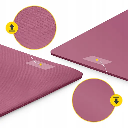 Коврик (мат) спортивный 4FIZJO NBR 190 x 100 x 1.5 см для йоги и фитнеса Burgundy (P-5905973407144) - фото 9