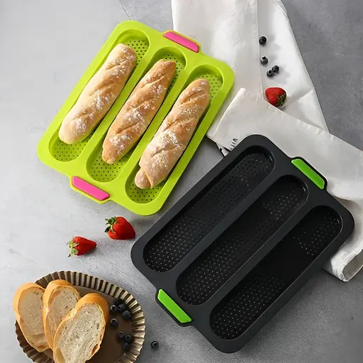 Форма для хлеба и мини-багетов силиконовая 35х24х2 см, A-plus Салатовый 85253 - фото 3