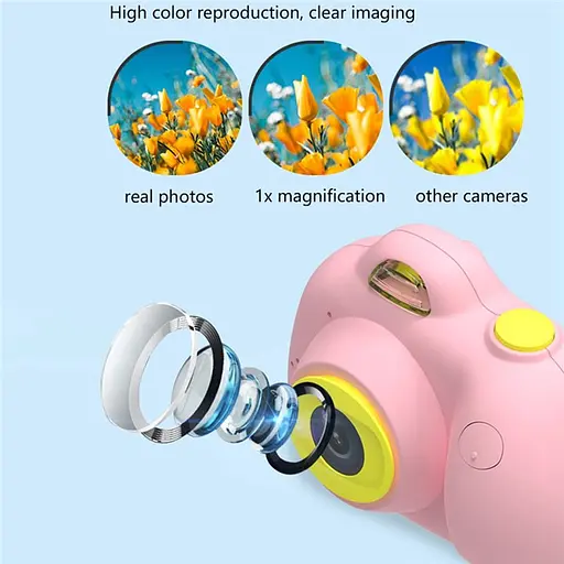 Детская фотокамера D6 Pink - фото 5