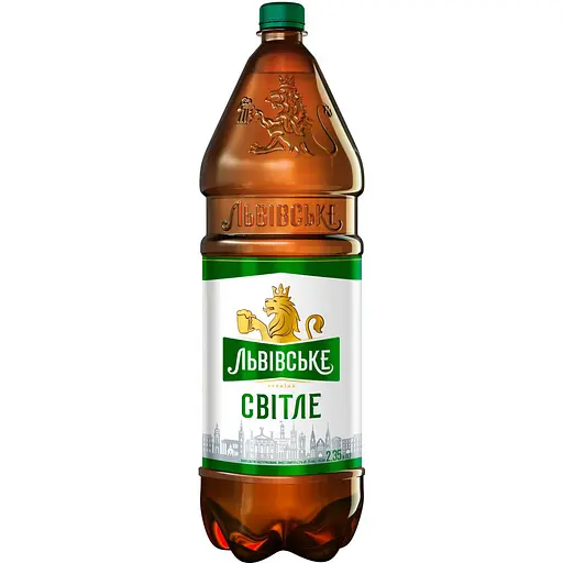 Пиво Львовское светлое 4.3% 2.35 л
