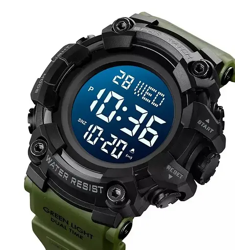 Тактические мужские часы Skmei 1968 Зеленый - фото 4