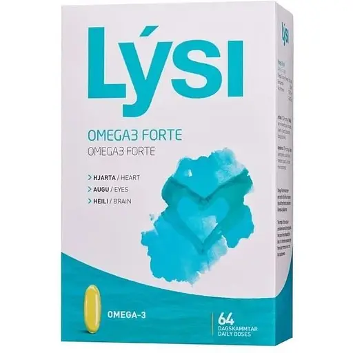 Омега 3 LYSI Omega3 Forte, 64 капсул из рыбьего жира