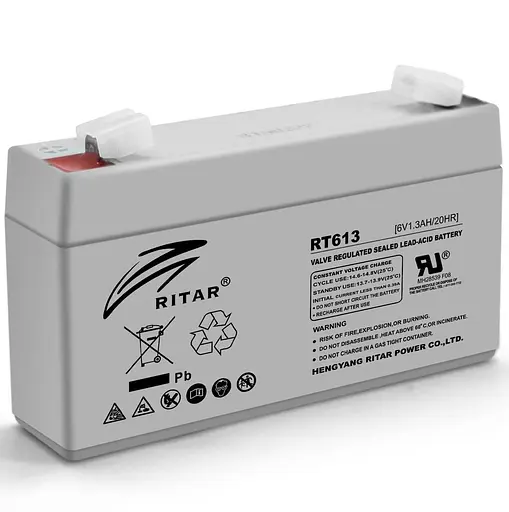Аккумуляторная батарея для ИБП Ritar AGM 6 V / 1.3 А*ч (RT613) - фото 1